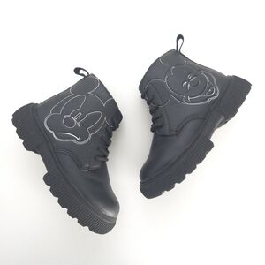 Zara Toddler Disney Mickey Mouse Black Boots size EU 24/US 8